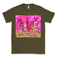 Army Green Love gnome with bear tumbler Valentine's Day Classic Tee - HowdyJamesFarm