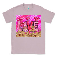 Lilac Love gnome with bear tumbler Valentine's Day Classic Tee - HowdyJamesFarm