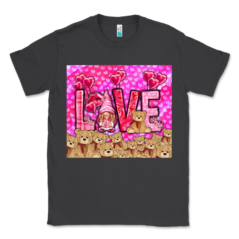 Love Gnome With Bear Tumbler Valentine's Day Classic Tee by HowdyJamesFarm | Teevron