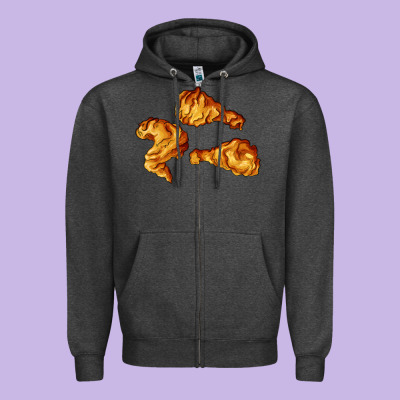 Nuggets Zipper Hoodie Designed By Adodesignshop