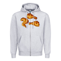 Heather Grey nuggets Zipper Hoodie - AdoDesignShop