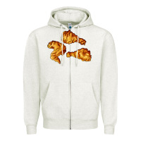 Oatmeal Heather nuggets Zipper Hoodie - AdoDesignShop
