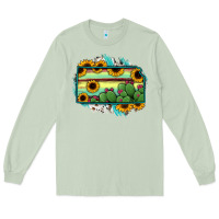 Matcha Kansas map sunflower catus serape Long Sleeve Tee - RanaPortraitStore