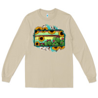 Mushroom Kansas map sunflower catus serape Long Sleeve Tee - RanaPortraitStore