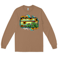 Toasted Coconut Kansas map sunflower catus serape Long Sleeve Tee - RanaPortraitStore