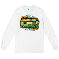White Kansas map sunflower catus serape Long Sleeve Tee - RanaPortraitStore