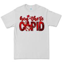 Dove Grey Hey there Cupid Valentine's Day Premium Tee - HowdyJamesFarm