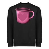 Black Valentine's Day heart mug Heavyweight Sweatshirt - AdoDesignShop
