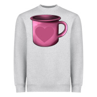 Heather Grey Valentine's Day heart mug Heavyweight Sweatshirt - AdoDesignShop