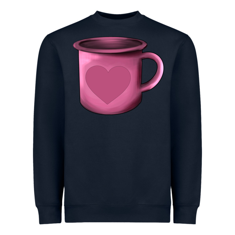 Valentine's Day Heart Mug Heavyweight Sweatshirt by AdoDesignShop | Teevron