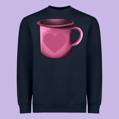 Valentine's Day Heart Mug Heavyweight Sweatshirt Designed By Adodesignshop