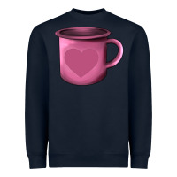 Navy Valentine's Day heart mug Heavyweight Sweatshirt - AdoDesignShop