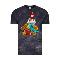 Cloud Black Football Frappe Coffee Vintage Tee - FaDigitalArtStudio