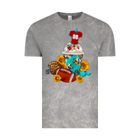 Cloud Rock Football Frappe Coffee Vintage Tee - FaDigitalArtStudio