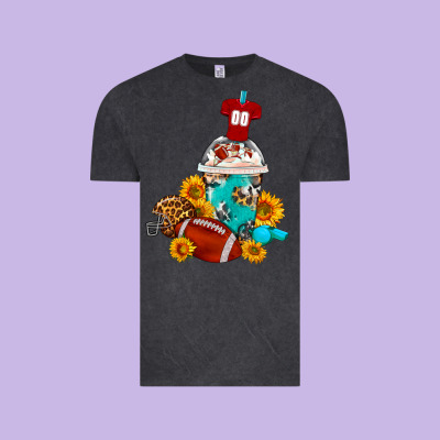 Football Frappe Coffee Vintage Tee Designed By Fadigitalartstudio