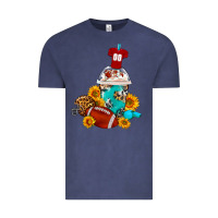 Vintage Denim Football Frappe Coffee Vintage Tee - FaDigitalArtStudio
