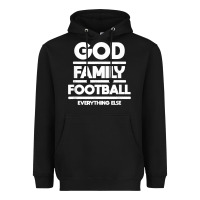 Black god family football christian faith shirt Heavyweight Hoodie - baoMotion