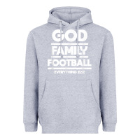 Heather Grey god family football christian faith shirt Heavyweight Hoodie - baoMotion
