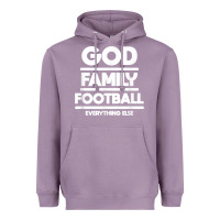 Lavender god family football christian faith shirt Heavyweight Hoodie - baoMotion