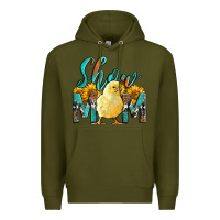 Army Green Western Show Mom Baby Chick Premium Hoodie - LillyAllenDesigns