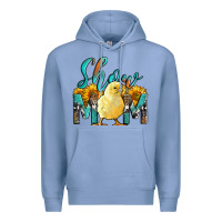 Colony Blue Western Show Mom Baby Chick Premium Hoodie - LillyAllenDesigns