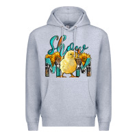 Heather Grey Western Show Mom Baby Chick Premium Hoodie - LillyAllenDesigns