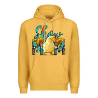 Mustard Western Show Mom Baby Chick Premium Hoodie - LillyAllenDesigns