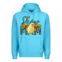 Ocean Blue Western Show Mom Baby Chick Premium Hoodie - LillyAllenDesigns