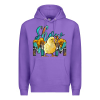 Purple Western Show Mom Baby Chick Premium Hoodie - LillyAllenDesigns