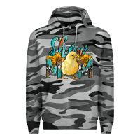 Slate Camo Western Show Mom Baby Chick Premium Hoodie - LillyAllenDesigns