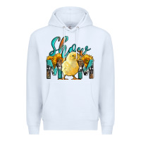 White Western Show Mom Baby Chick Premium Hoodie - LillyAllenDesigns