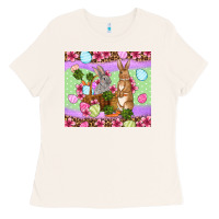 Bone Easter eggs bunnys basket Ladies Tee - OliviaCreatesArt