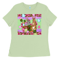 Matcha Easter eggs bunnys basket Ladies Tee - OliviaCreatesArt