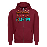 Burgundy chocolate is my valentine Zipper Hoodie - AdoDesignShop