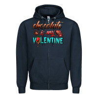 Navy chocolate is my valentine Zipper Hoodie - AdoDesignShop