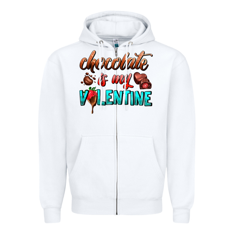 Chocolate Is My Valentine Zipper Hoodie by AdoDesignShop | Teevron