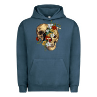 Pigment Midnight Navy nature skull Urban Hoodie - RanaPortraitStore