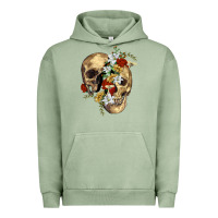 Pigment Oil Green nature skull Urban Hoodie - RanaPortraitStore