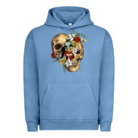 Pigment Pebble Blue nature skull Urban Hoodie - RanaPortraitStore