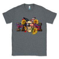 Charcoal Heather american mom skull Classic Tee - CowGirlArtShop
