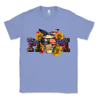 Colony Blue american mom skull Classic Tee - CowGirlArtShop