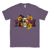 Lavender american mom skull Classic Tee - CowGirlArtShop