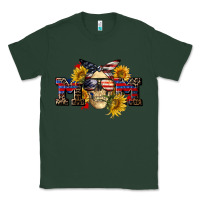 Sports Green american mom skull Classic Tee - CowGirlArtShop