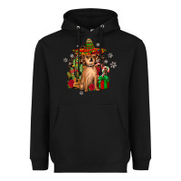 Black Chihuahua Christmas Heavyweight Hoodie - JahusDesignShop