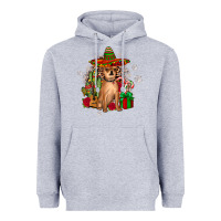 Heather Grey Chihuahua Christmas Heavyweight Hoodie - JahusDesignShop