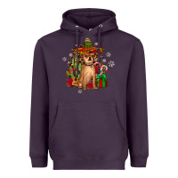 Plum Chihuahua Christmas Heavyweight Hoodie - JahusDesignShop