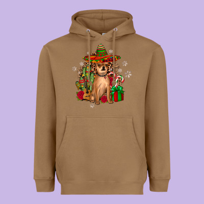 Chihuahua Christmas Heavyweight Hoodie Designed By Jahusdesignshop