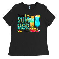 Black sweet summer time pineapple Ladies Tee - CowCowDesign