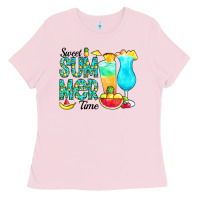 Bubblegum Pink sweet summer time pineapple Ladies Tee - CowCowDesign