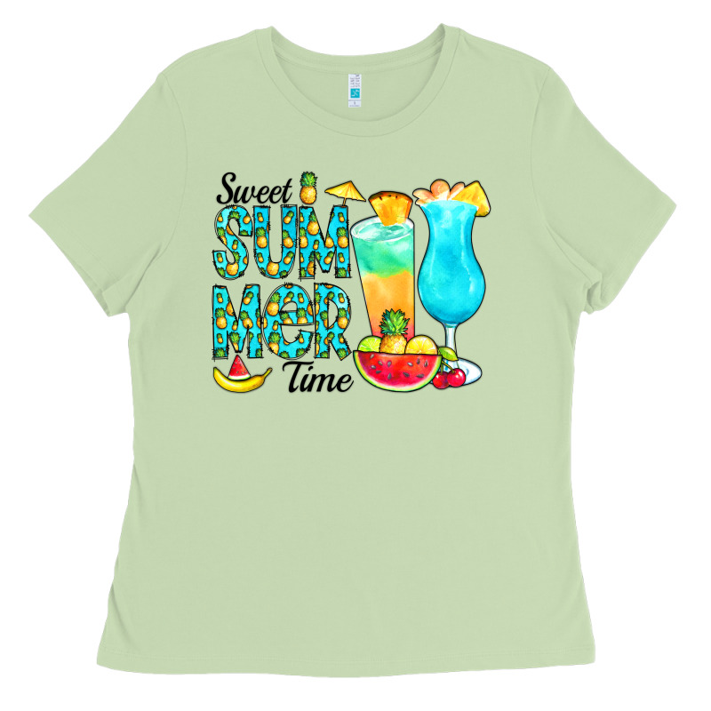 Sweet Summer Time Pineapple Ladies Tee by CowCowDesign | Teevron